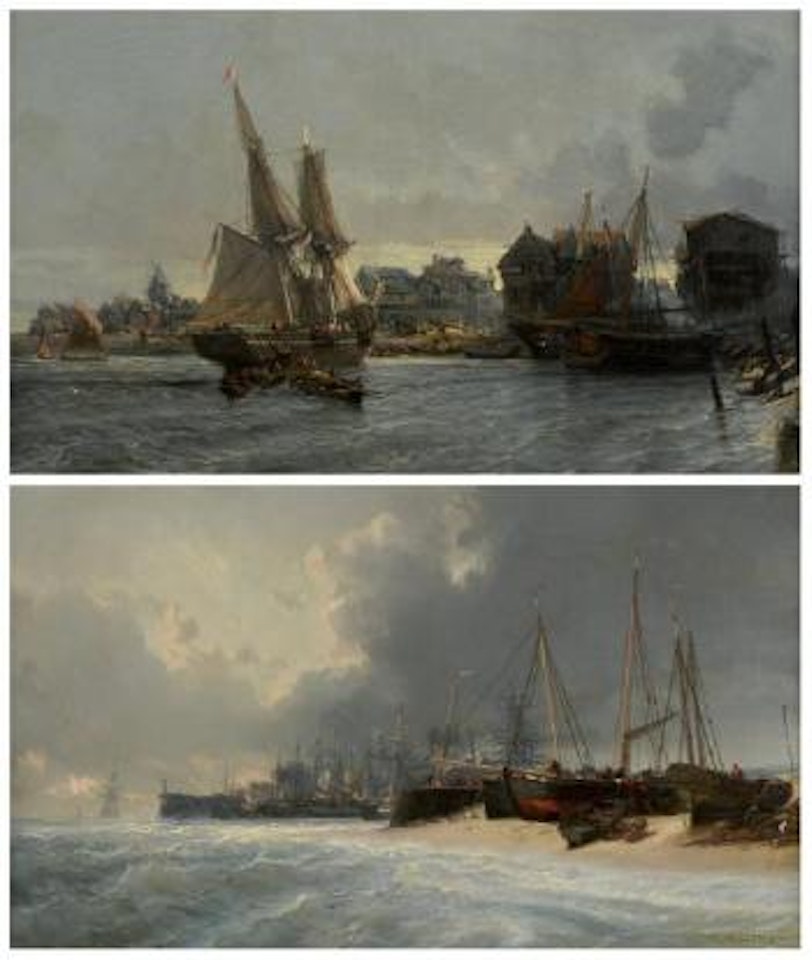 Port de Honfleur. Port de Dunkerque by Jean Baptiste Henri Durand-Brager