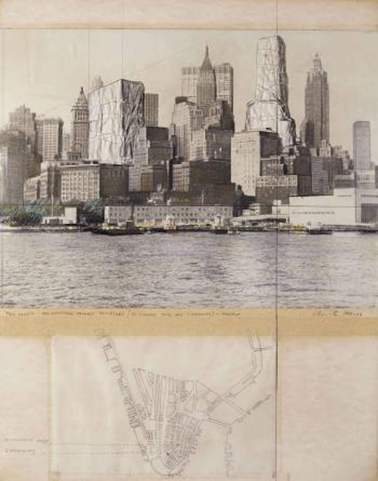 Two Lower Manhattan Packed Buildings (20 Exchange Place And 2 Broadway) - Project by Christo