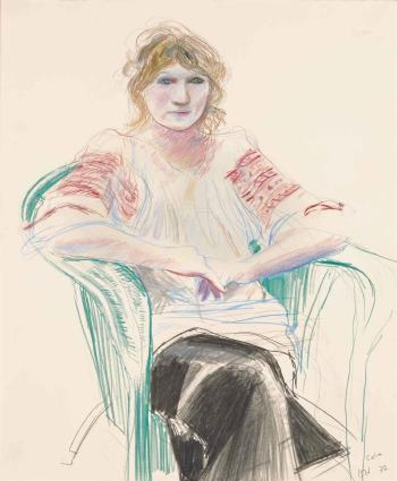 Celia In Green Chair by David Hockney