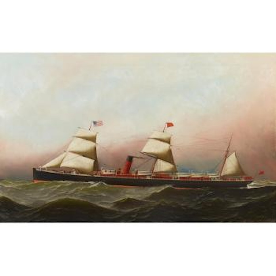 The R.M.S. Gallia of the Cunard Line at sea by Antonio Jacobsen