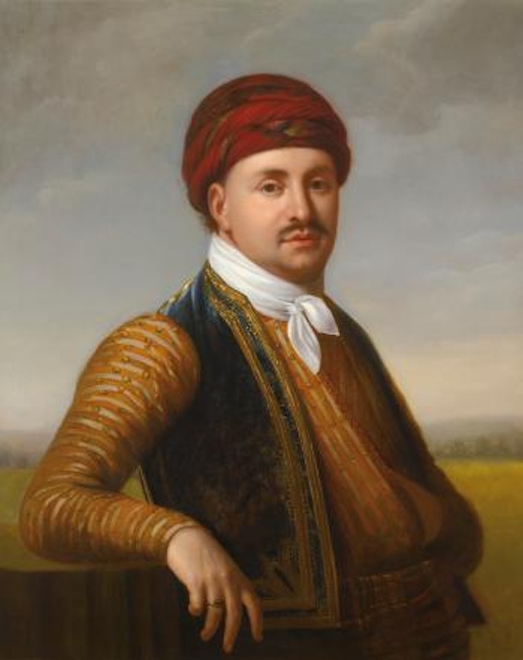 Portrait d'un homme en costume Ottoman by French School