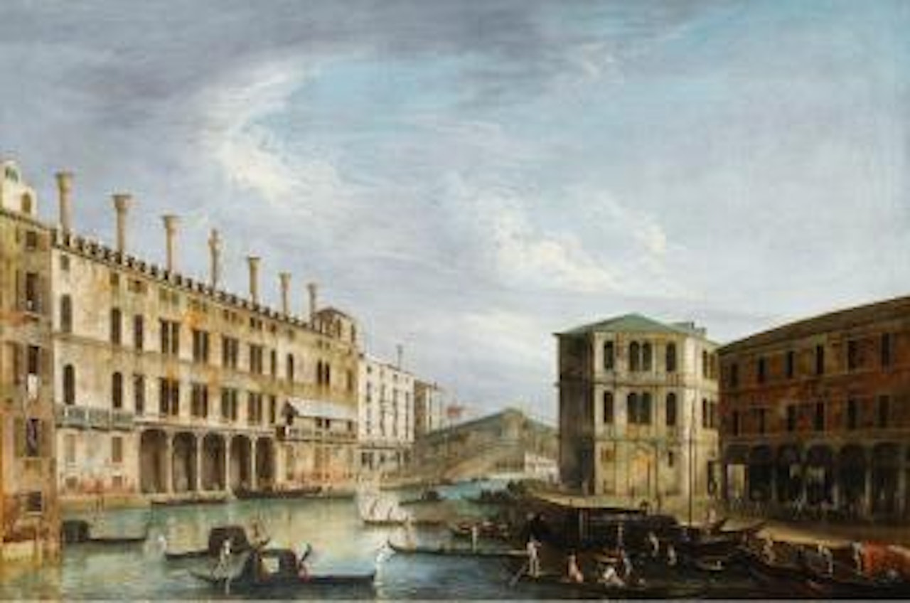 Venise, Vue Du Grand Canal Vers Le Pont Du Rialto by Apollonio Domenichini