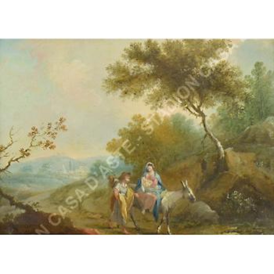Fuga in Egitto by Giuseppe Bernardino Bison