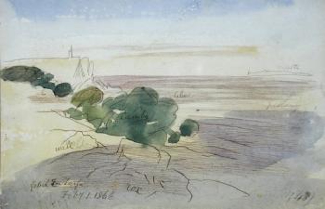 Gebel um Tarfa, Egypt by Edward Lear