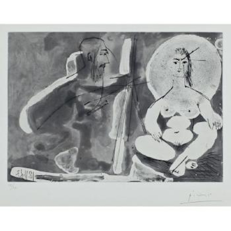 Peintre et modèle II by Pablo Picasso