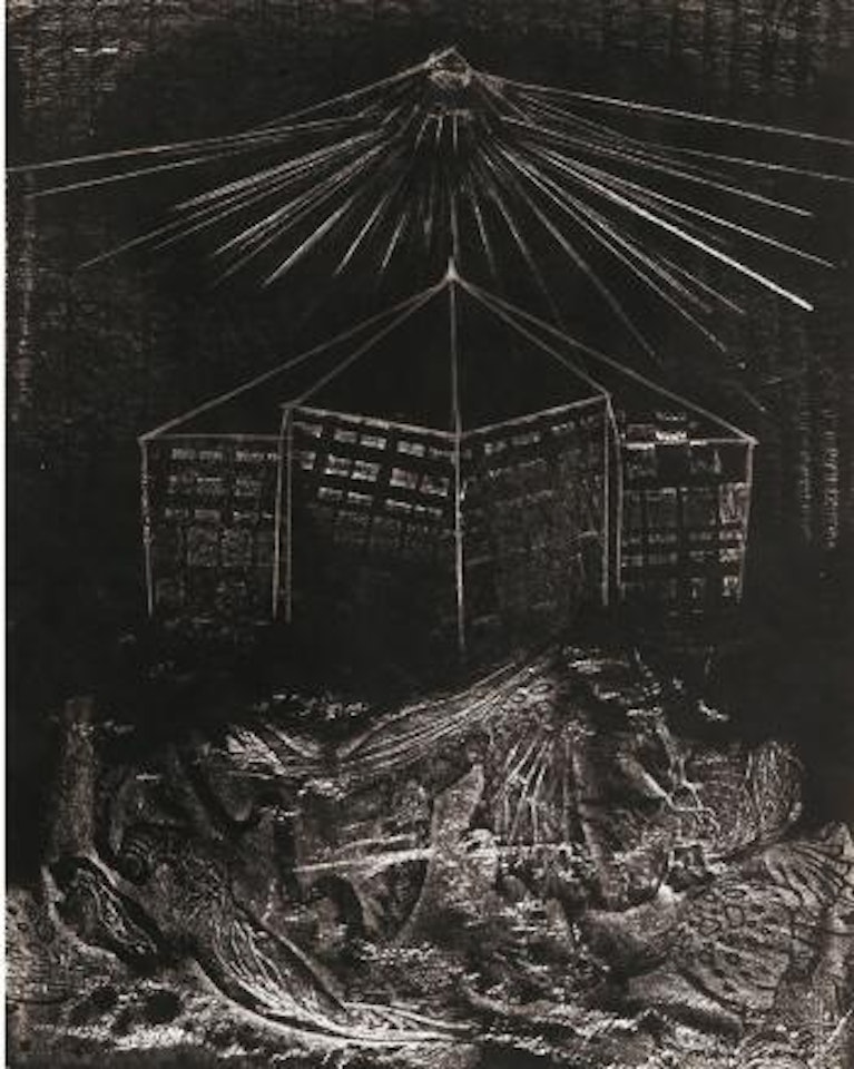 Photogramme pour le château étoilé d'Andre Breton: a flanc d'abime, construit en pierre philosophale by Max Ernst by Man Ray