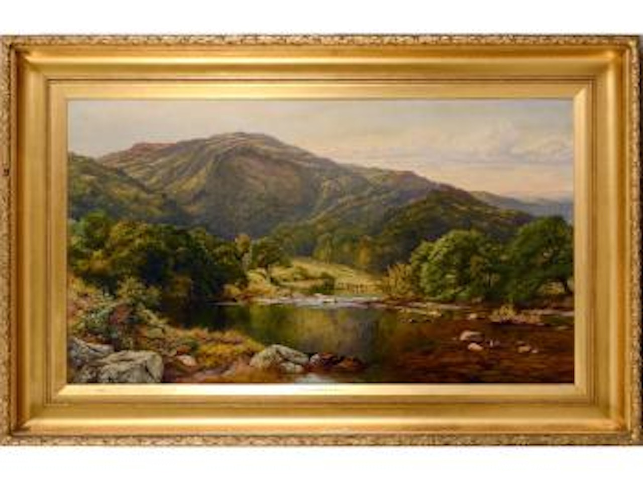 A sunny afternoon, North Wales by Benjamin Williams Leader