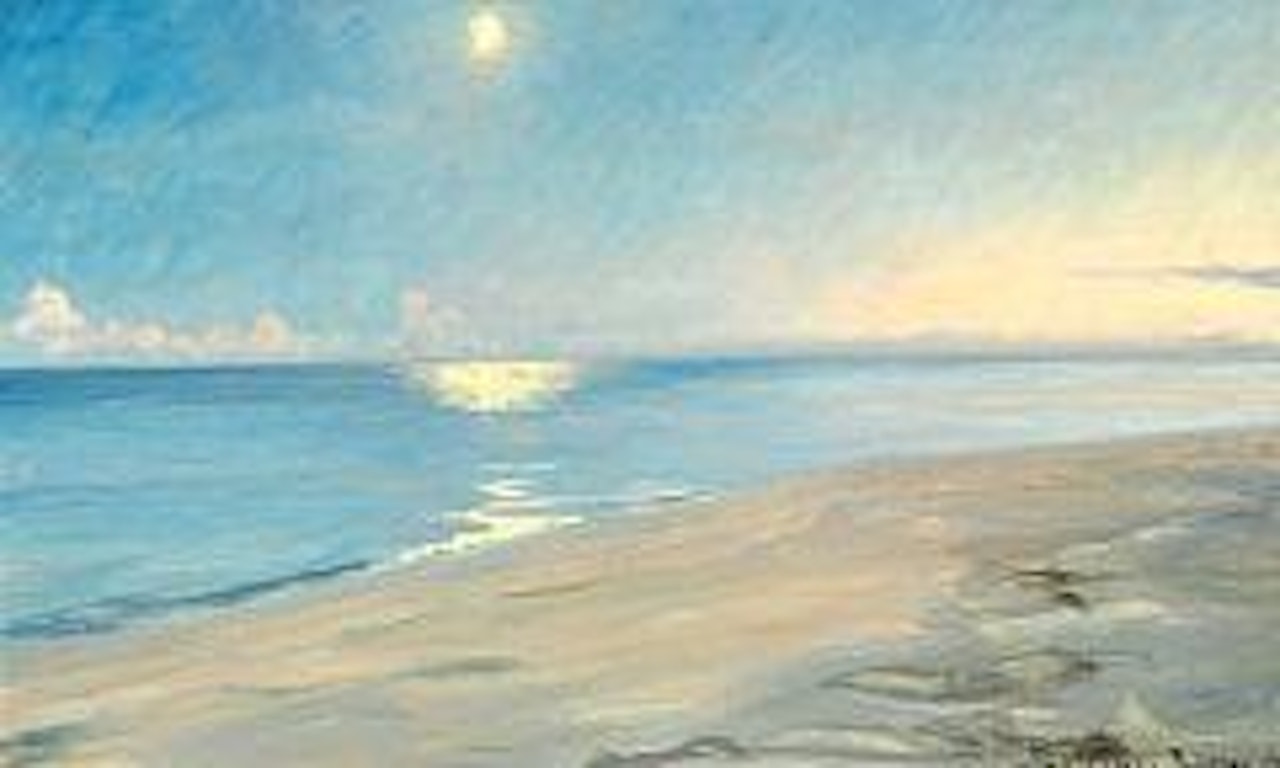 Moon light at Skagen beach by Peder Severin Kröyer