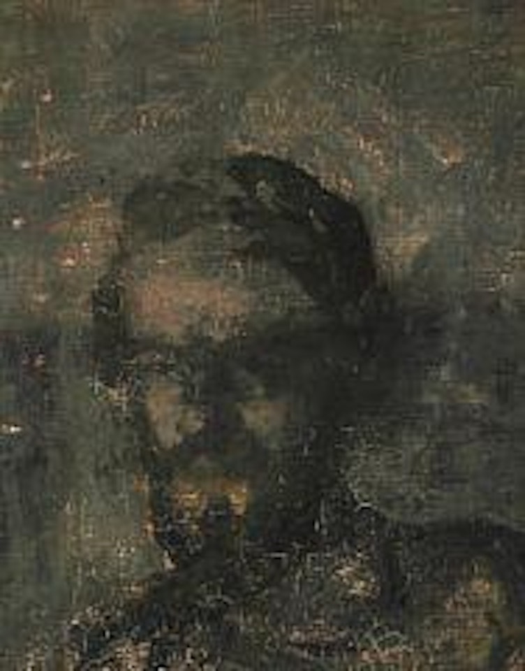 Draft for a portrait of Henry Madsen.  Study for Aften i Stuen (Evening in the drawing room) by Vilhelm Hammershoi