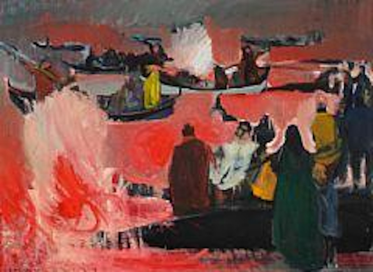 Whale killing scene, the Faroe Islands by Samuel Joensen-Mikines