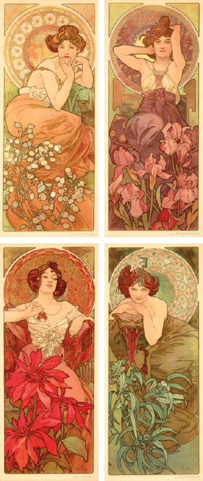 Precious stones by Alphonse Mucha