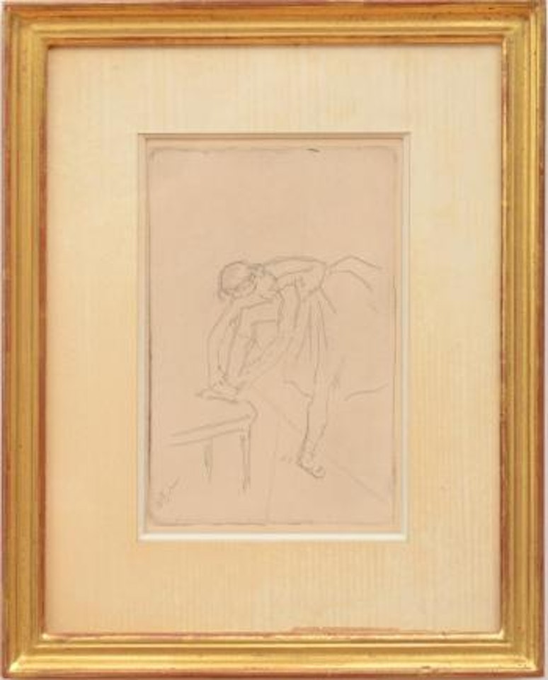 Danseuse Mettant Son Chausson (Delteil 36) by Edgar Degas