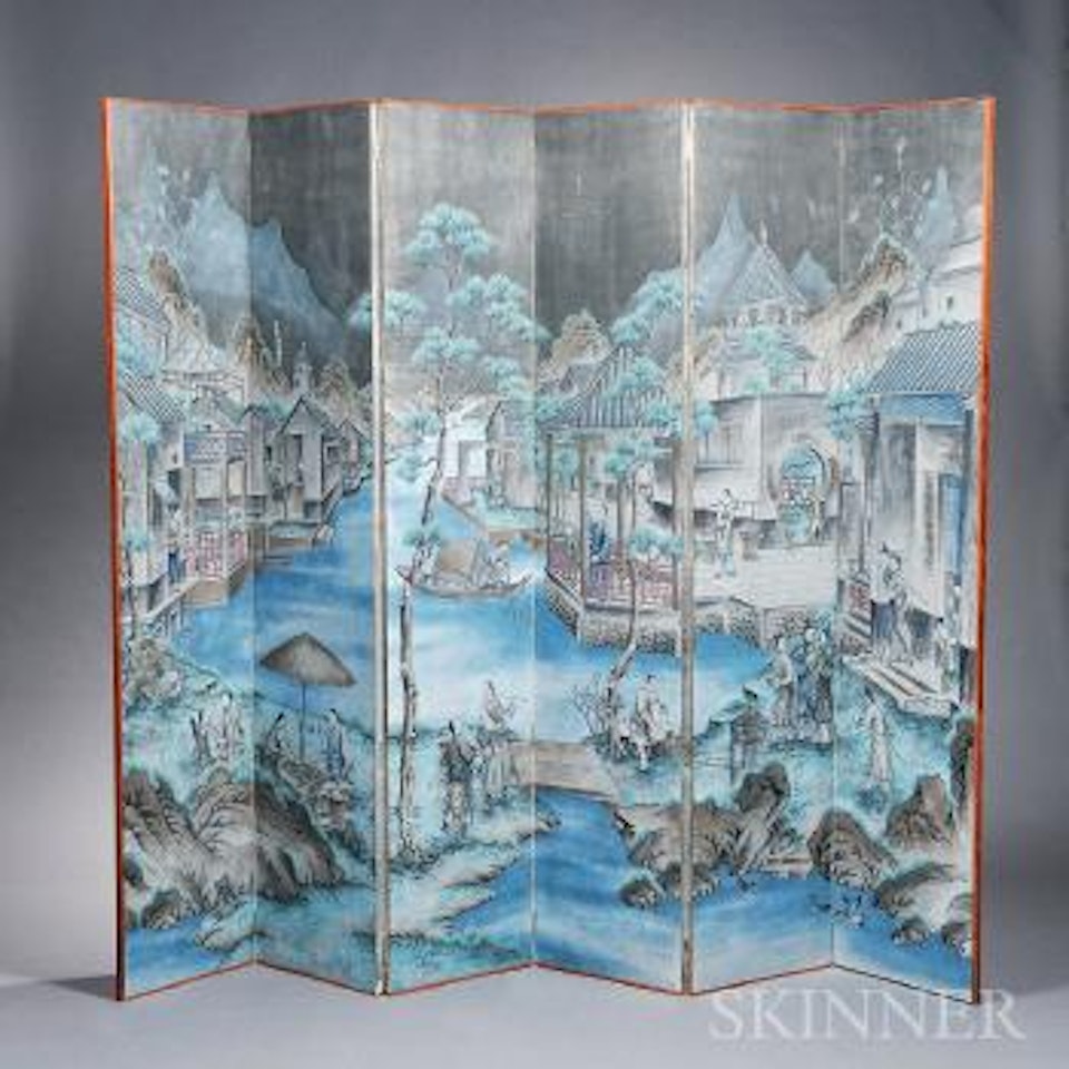 Spring day in Old China by Chinese School