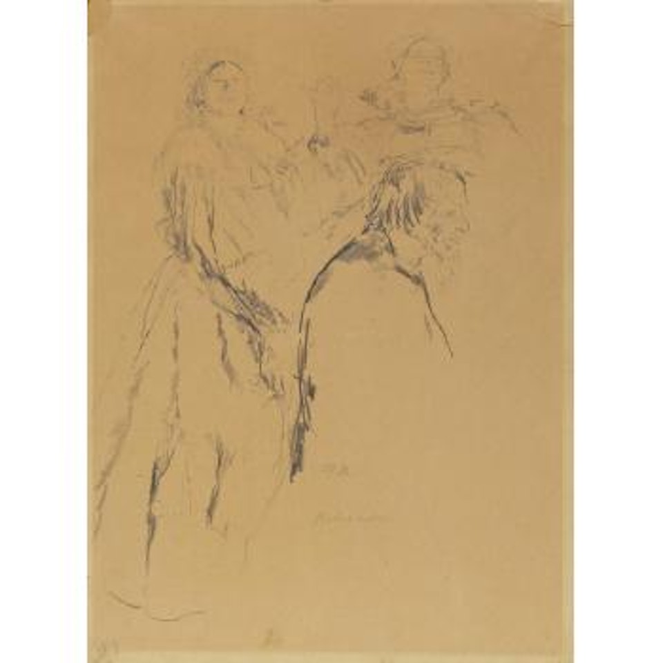 Drawing of two peasant women by Filip Malyavin