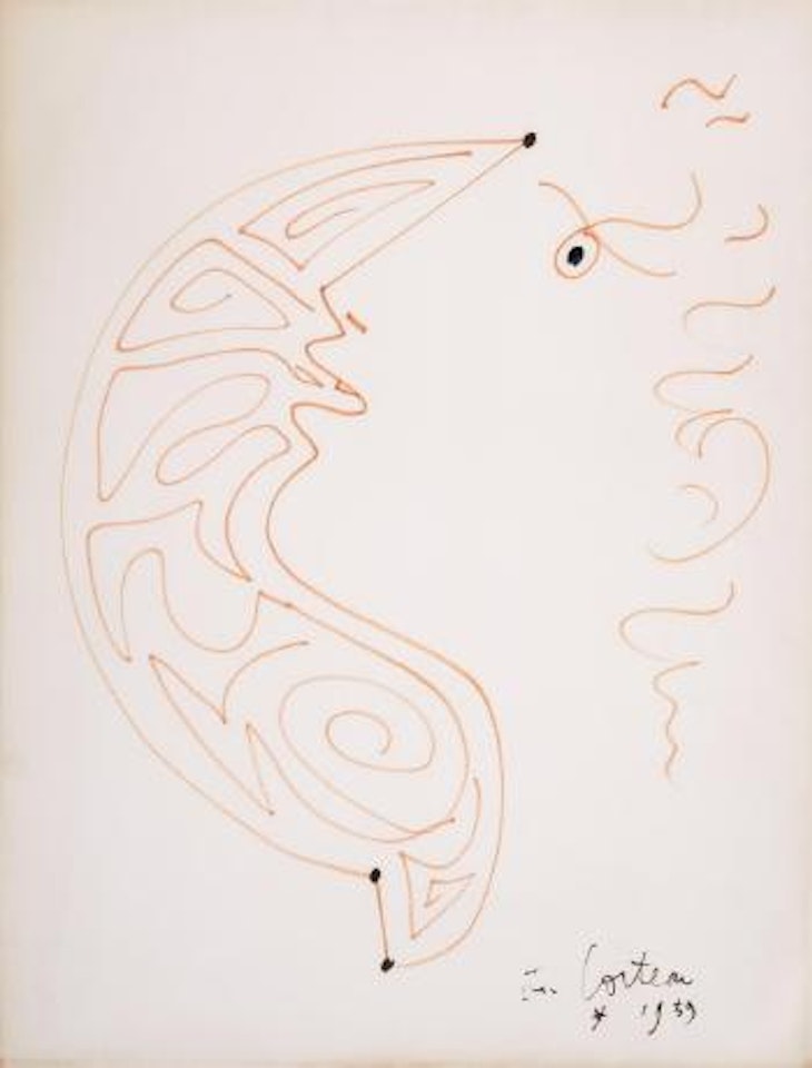 Untitled (Male profile) by Jean Cocteau