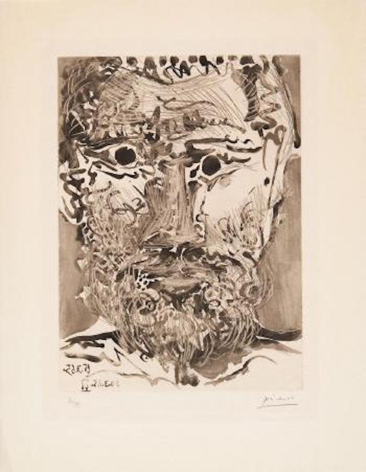 Tête d'homme barbu II. In: Sable Mouvant by Pablo Picasso