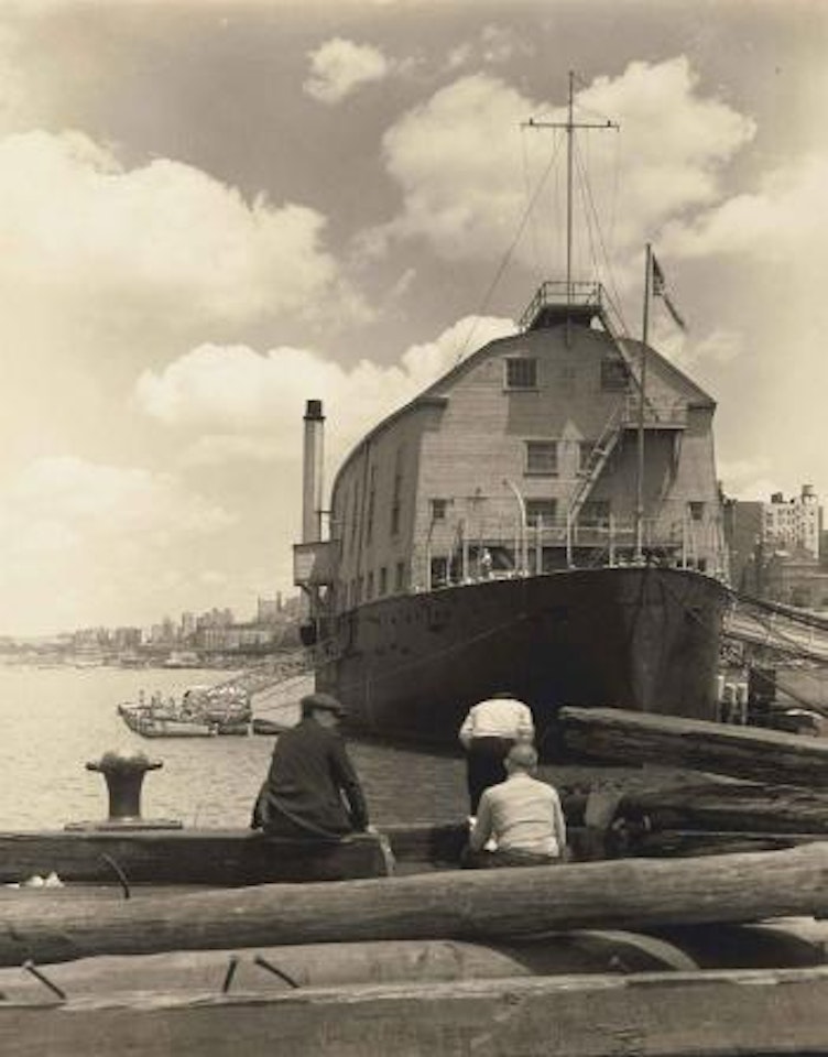 Freighter Illinois, Docked, Manhattan, July 2, 1937 by Berenice Abbott