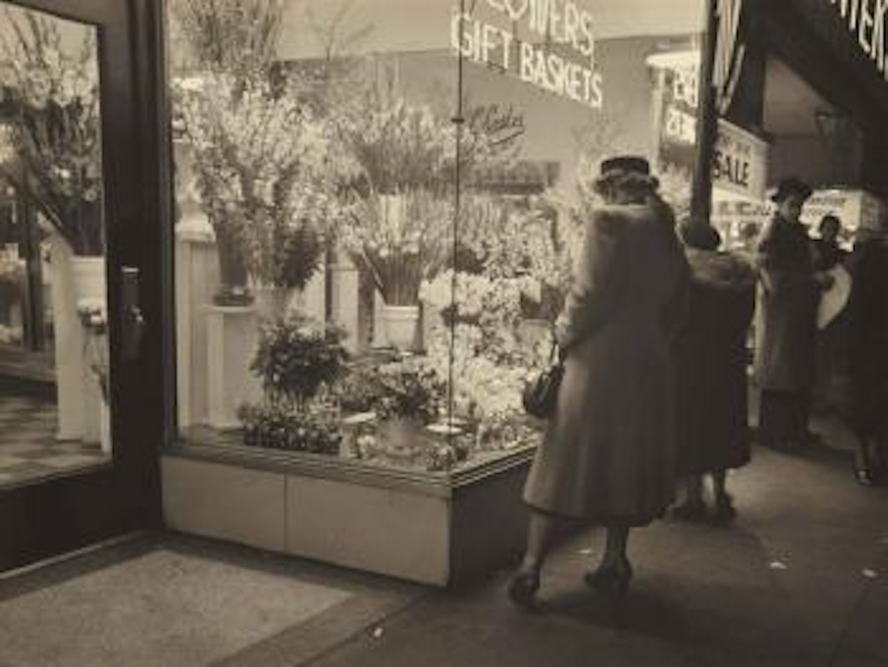 Evening Window Shoppers On Eighth Avenue by Berenice Abbott