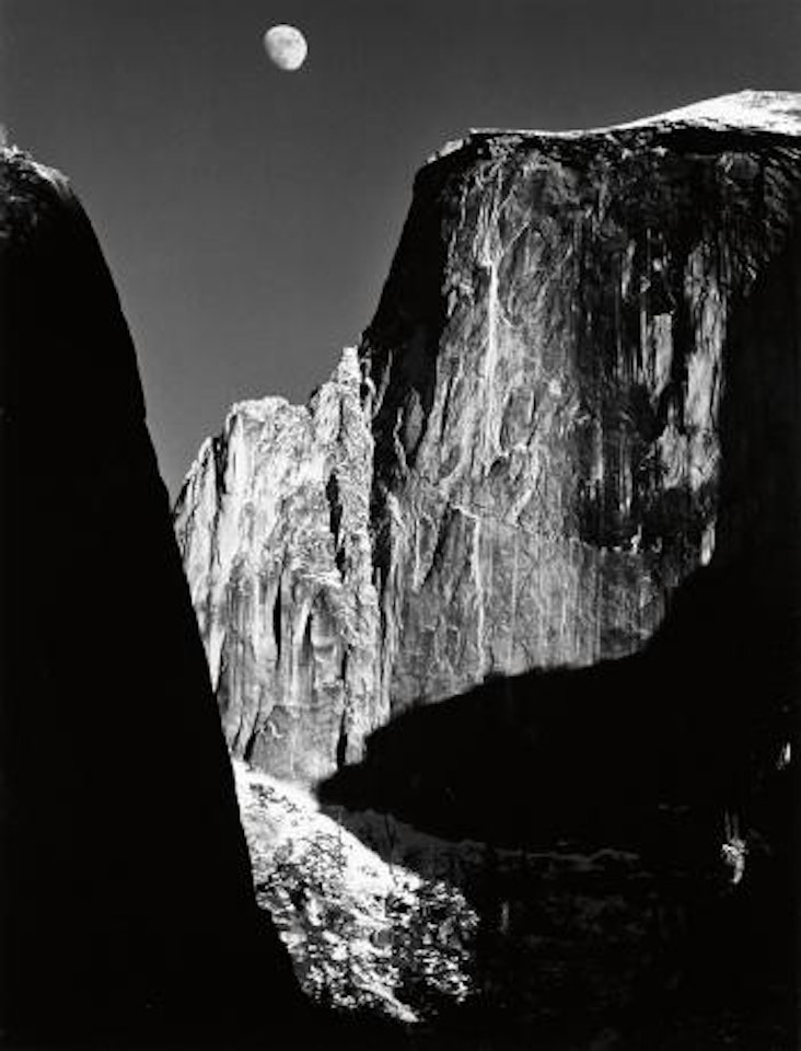 Half Dome, Moon by Ansel Adams