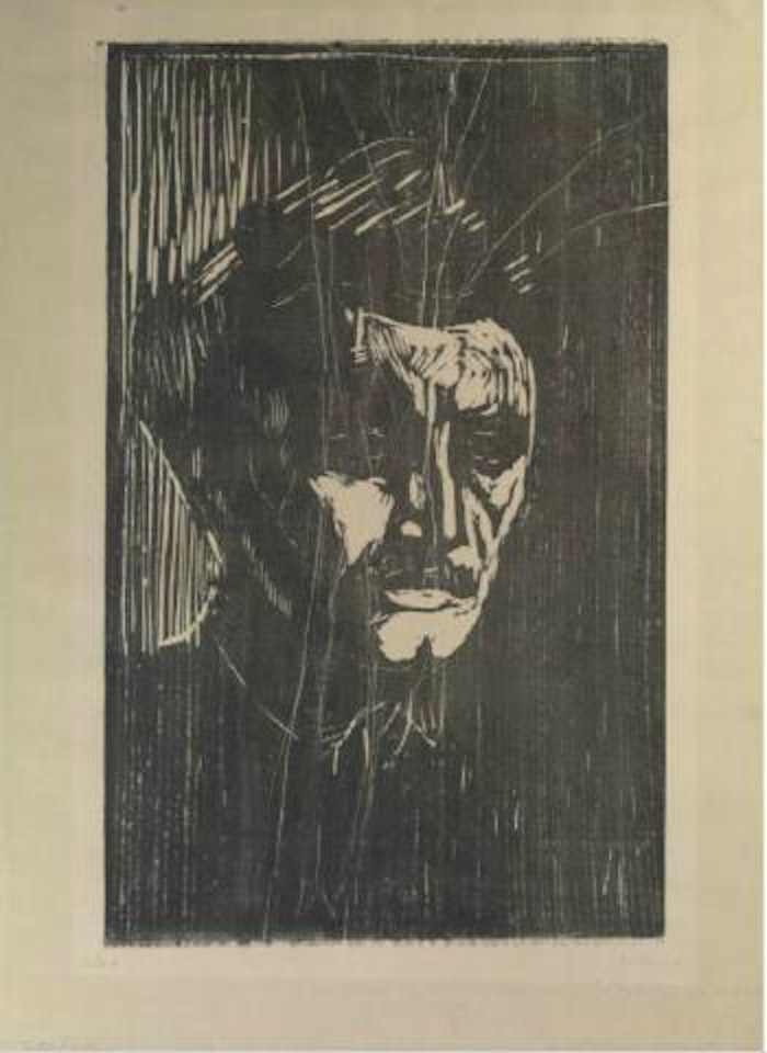 Selvportrett by Edvard Munch