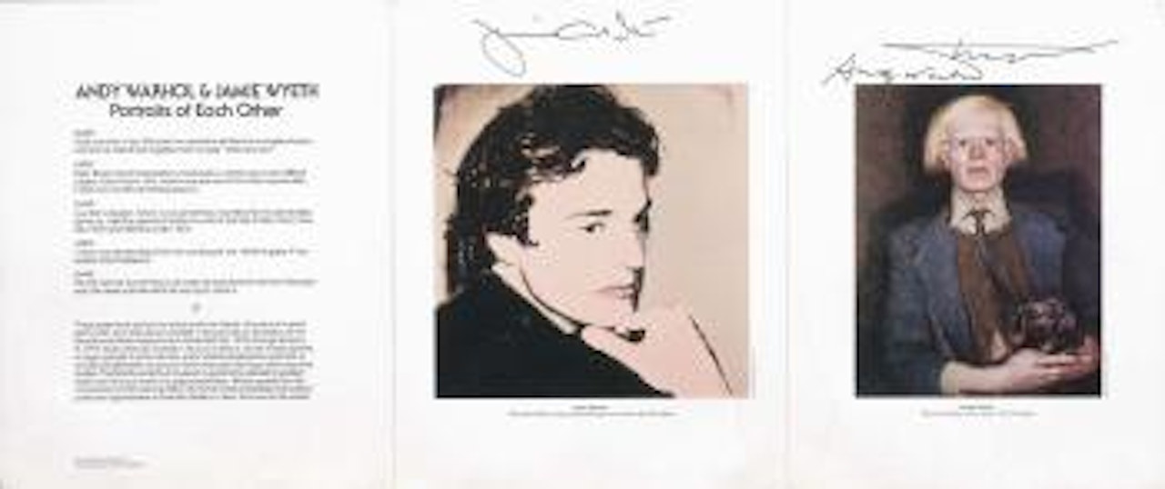 Andy Warhol & Jamie Wyeth, portraits of each other by Andy Warhol