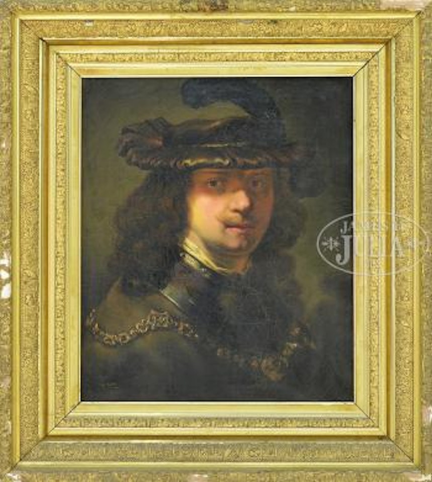 Self Portrait by Julius Koster by Attributed to Rembrandt Harmensz van Rijn