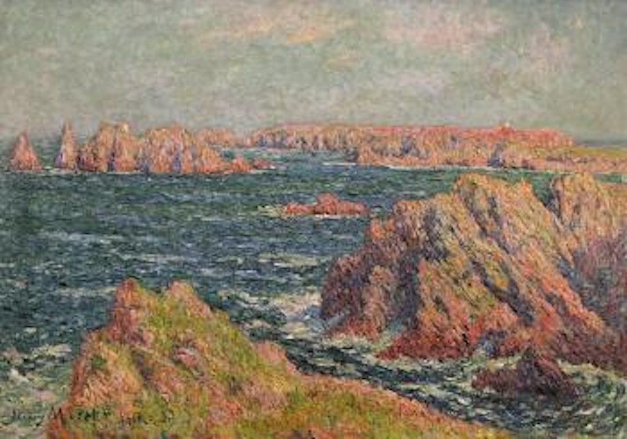 Les falaises a Belle Ile by Henry Moret