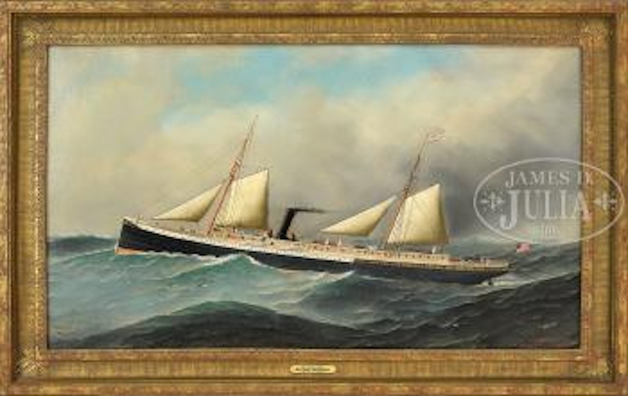 Portrait of the Steamer 'Guyandotte' by Antonio Jacobsen