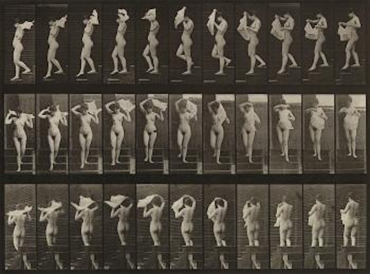 Nude woman walking by Eadweard Muybridge