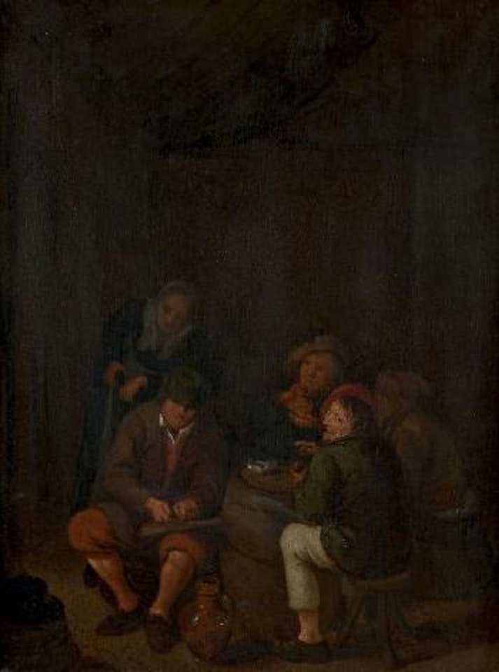 Fumeurs dans un intérieur rustique by Jan Miense Molenaer