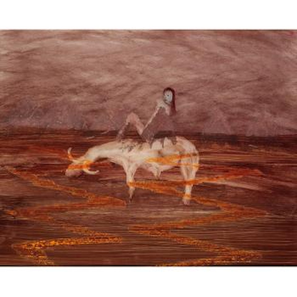 Buffalo and girl by Sidney Nolan