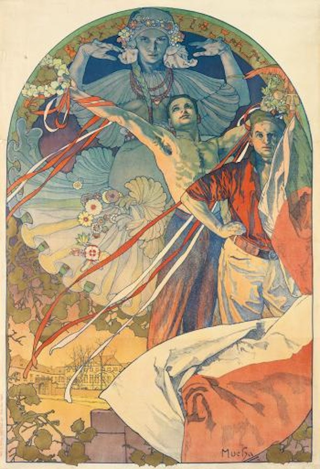 Slavnostni Hra Na Vlatave by Alphonse Mucha