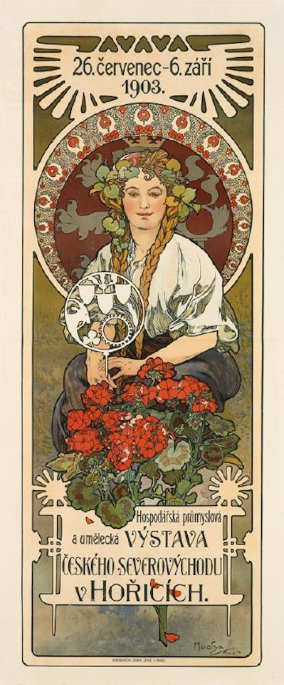 Hospodarska Prumyslova A Um Elecka Vystava Ceskeho Severovychodu V Horicich by Alphonse Mucha