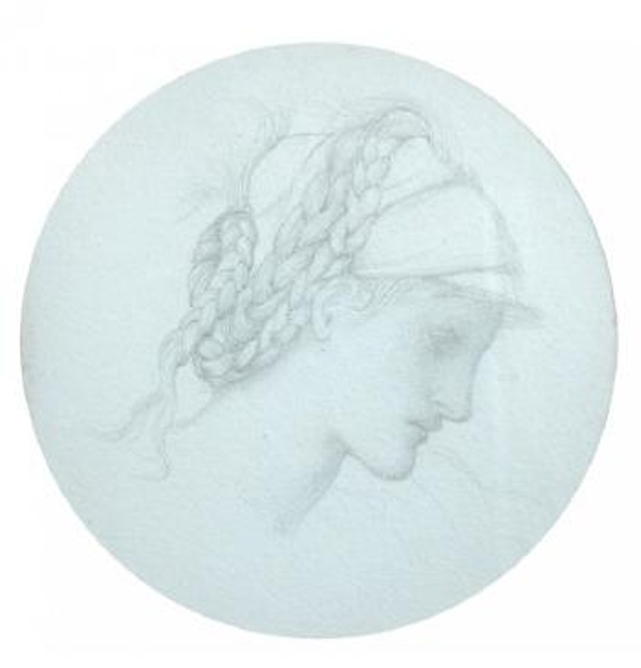 Girl with Plait, for figure of Fortune, from Wheel of Fortune by Edward Coley Burne-Jones
