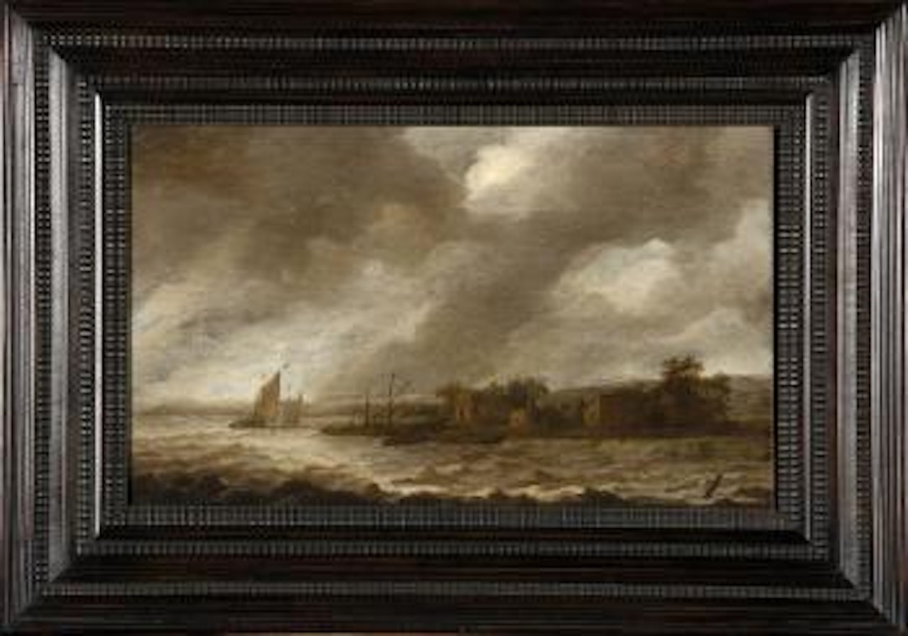 Marine sous un ciel d’orage by Allart van Everdingen