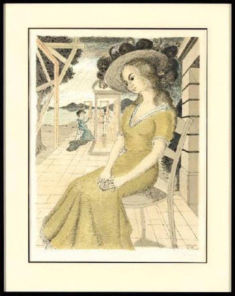 Anne songeuse by Paul Delvaux