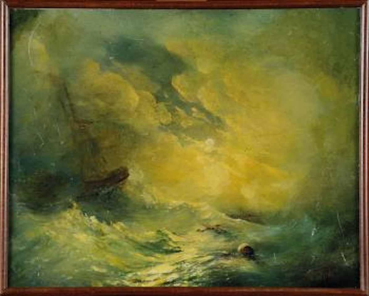 Bateau dans la tempête by Ivan Konstantinovich Aivazovsky