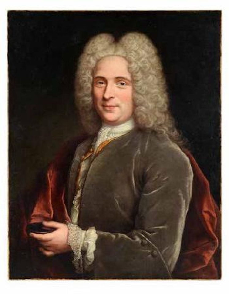 Portrait d’homme tenant une boîte à priser by Jean-Baptiste Oudry