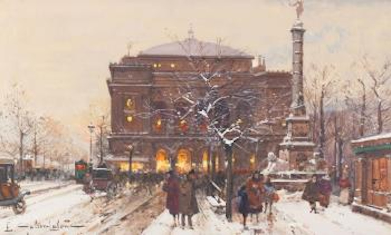 Le Chatelet by Eugene Galien-Laloue