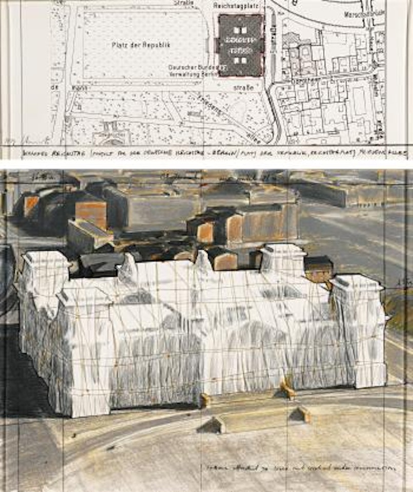 Wrapped Reichstag (Project for Der Deutsche Reichstag - Berlin) by Christo