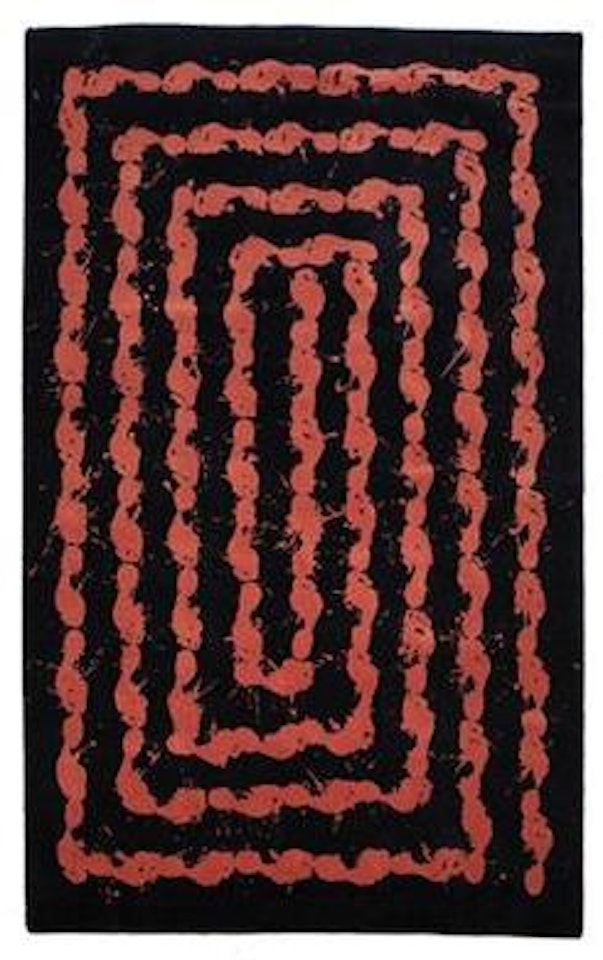 A “Footprints” carpet by Richard Long