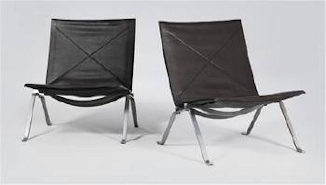 A pair of early “PK22” chairs by Poul Kjaerholm
