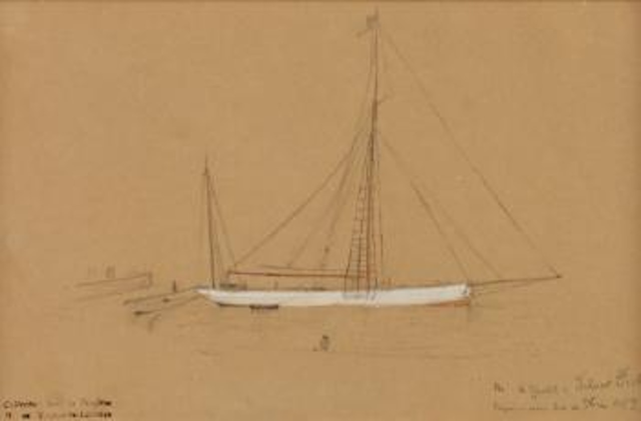 Le yacht 'Silver Fish' by Henri de Toulouse-Lautrec