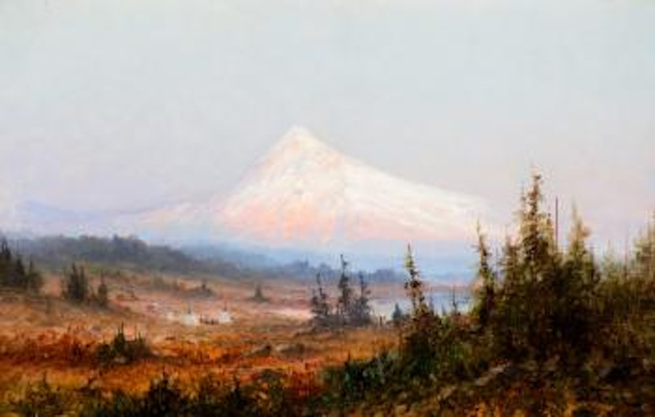 Indian Encampment at Mt. Hood by John Fery