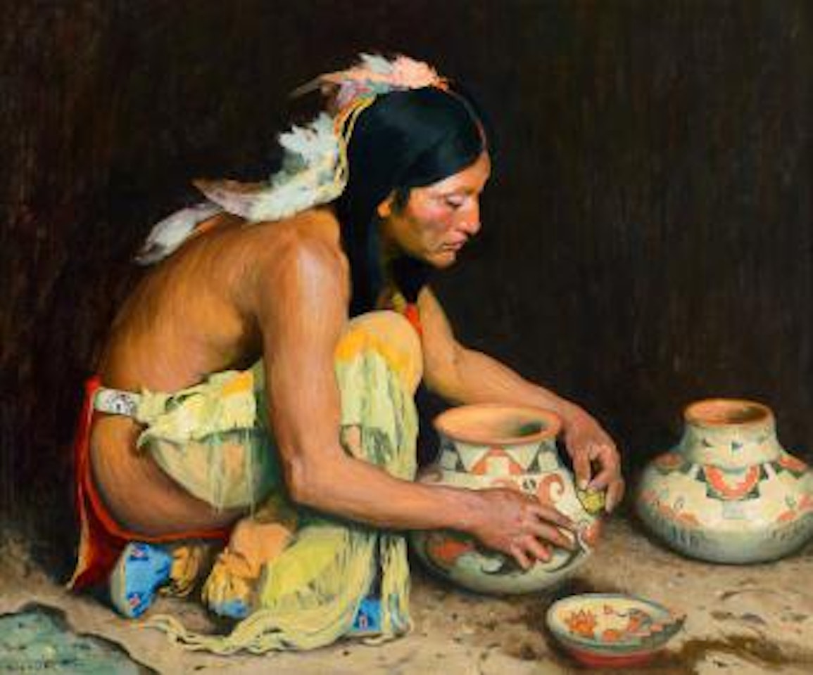 The Pottery Maker (1923) by E. Irving Couse