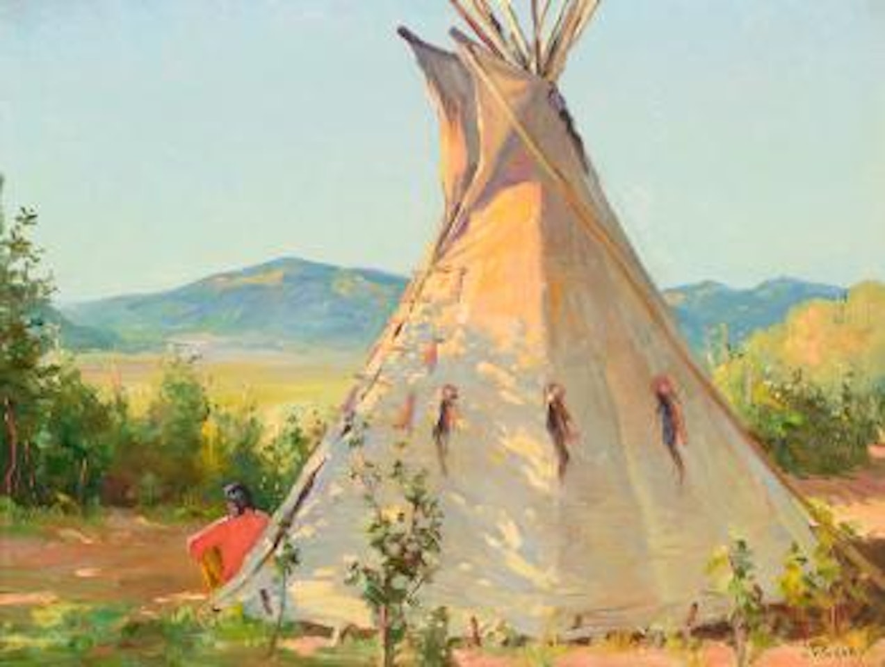 Cheyenne Tepee by Joseph Henry Sharp