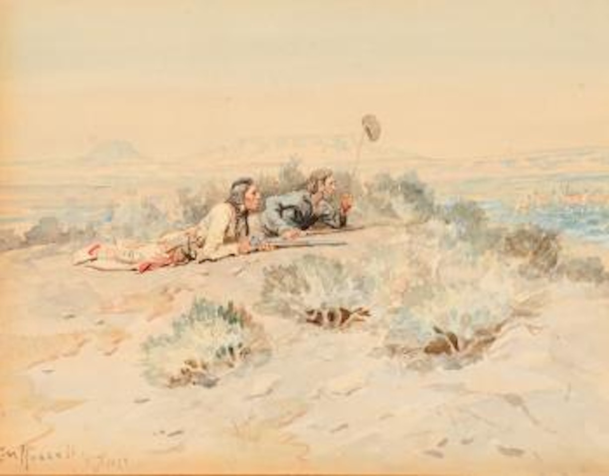Flagging Antelope (1898) by Charles M Russell