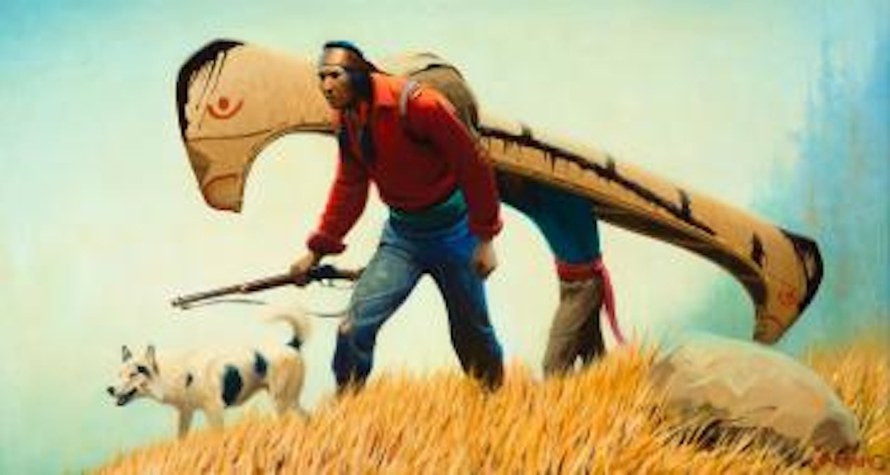 The Portage, Menominee Indians by Gerard Curtis Delano
