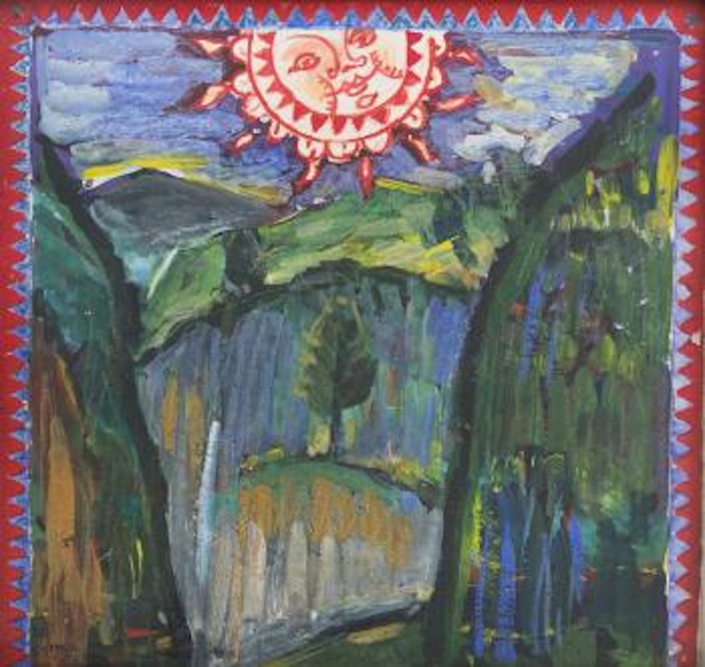 Curtain design for Le Soleil de Minuit (The Night Sun) by Mikhail Larionov