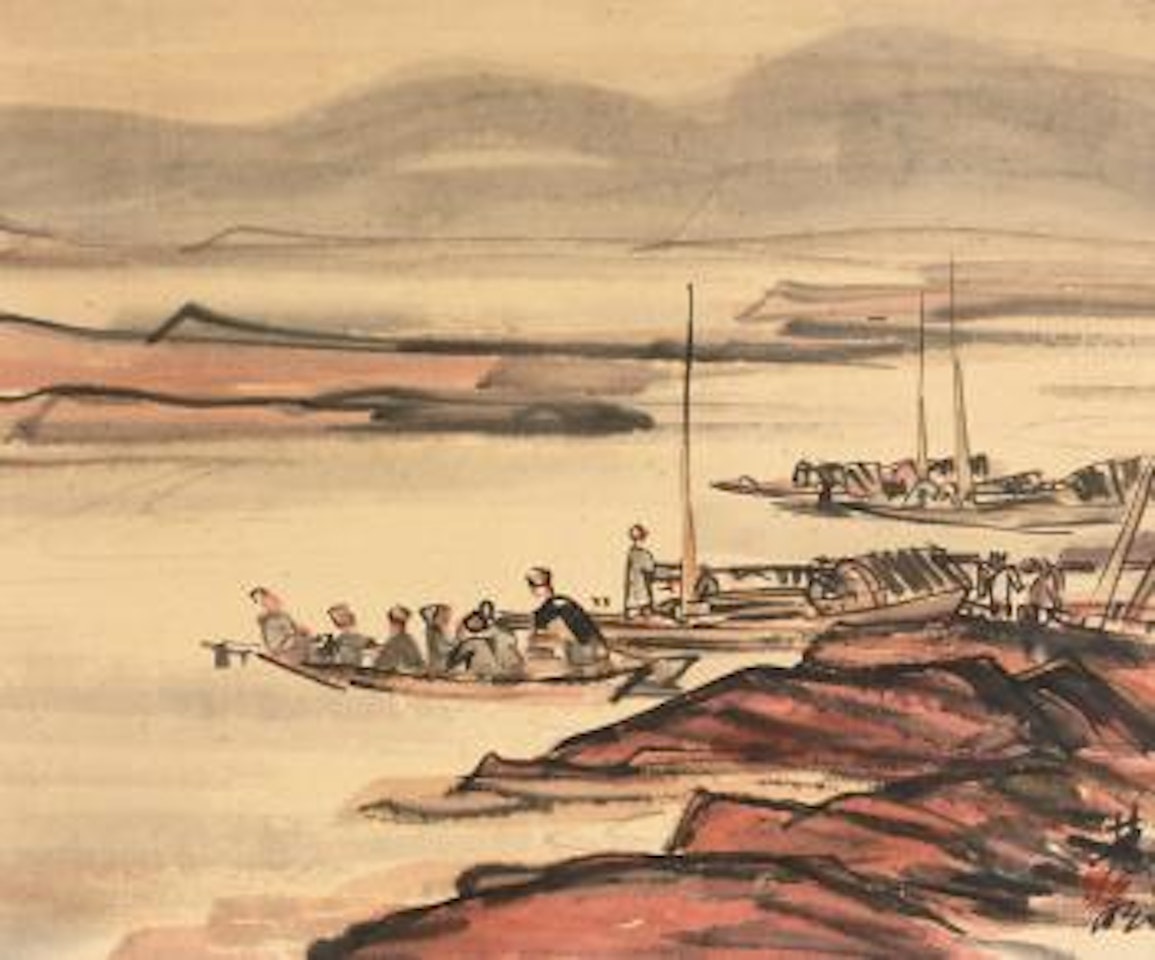 Sur le lac by Lin Fengmian